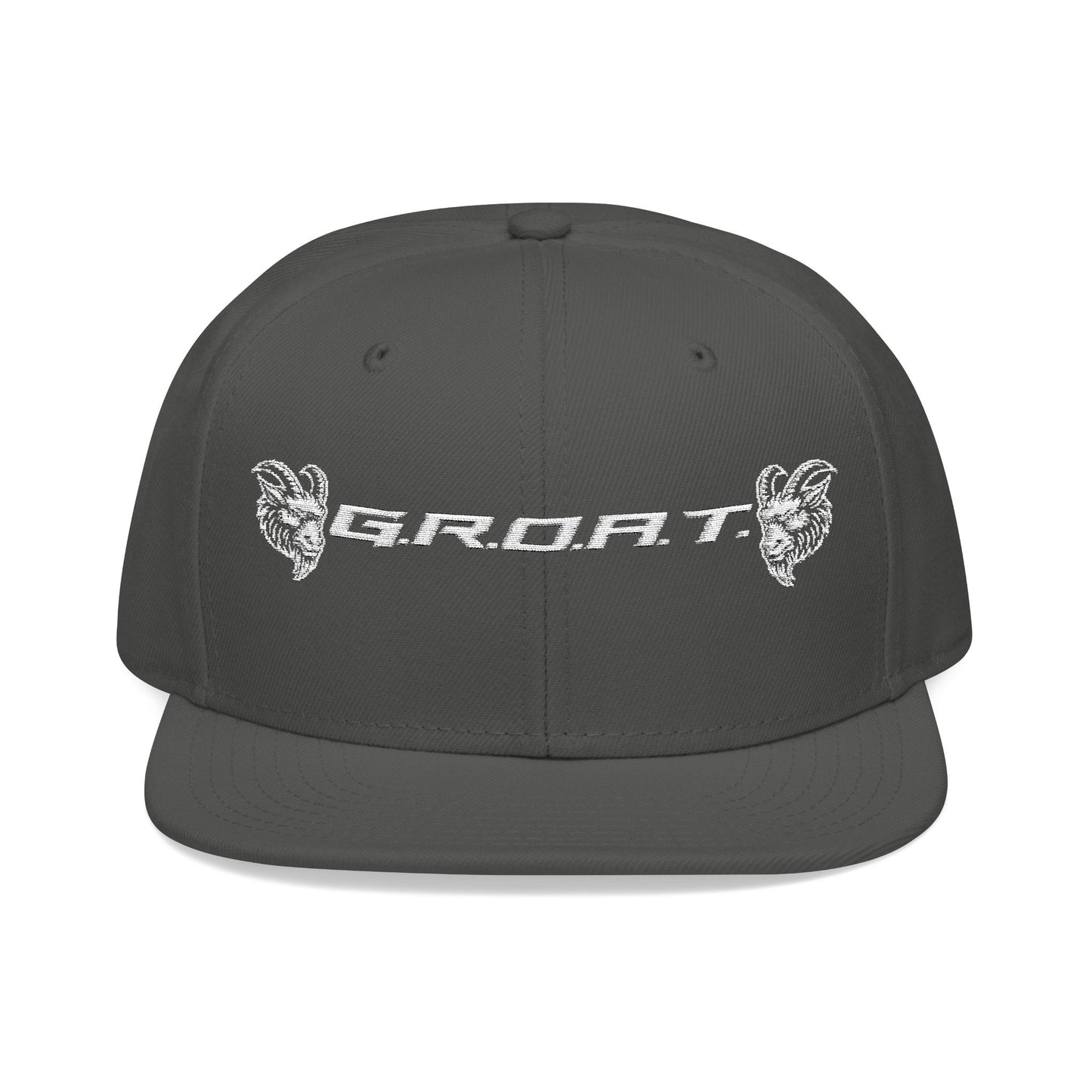 Snapback Cap - GROAT BRAND Flat Bill Cap Embroidery Design