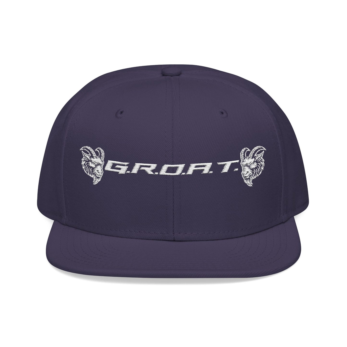 Snapback Cap - GROAT BRAND Flat Bill Cap Embroidery Design