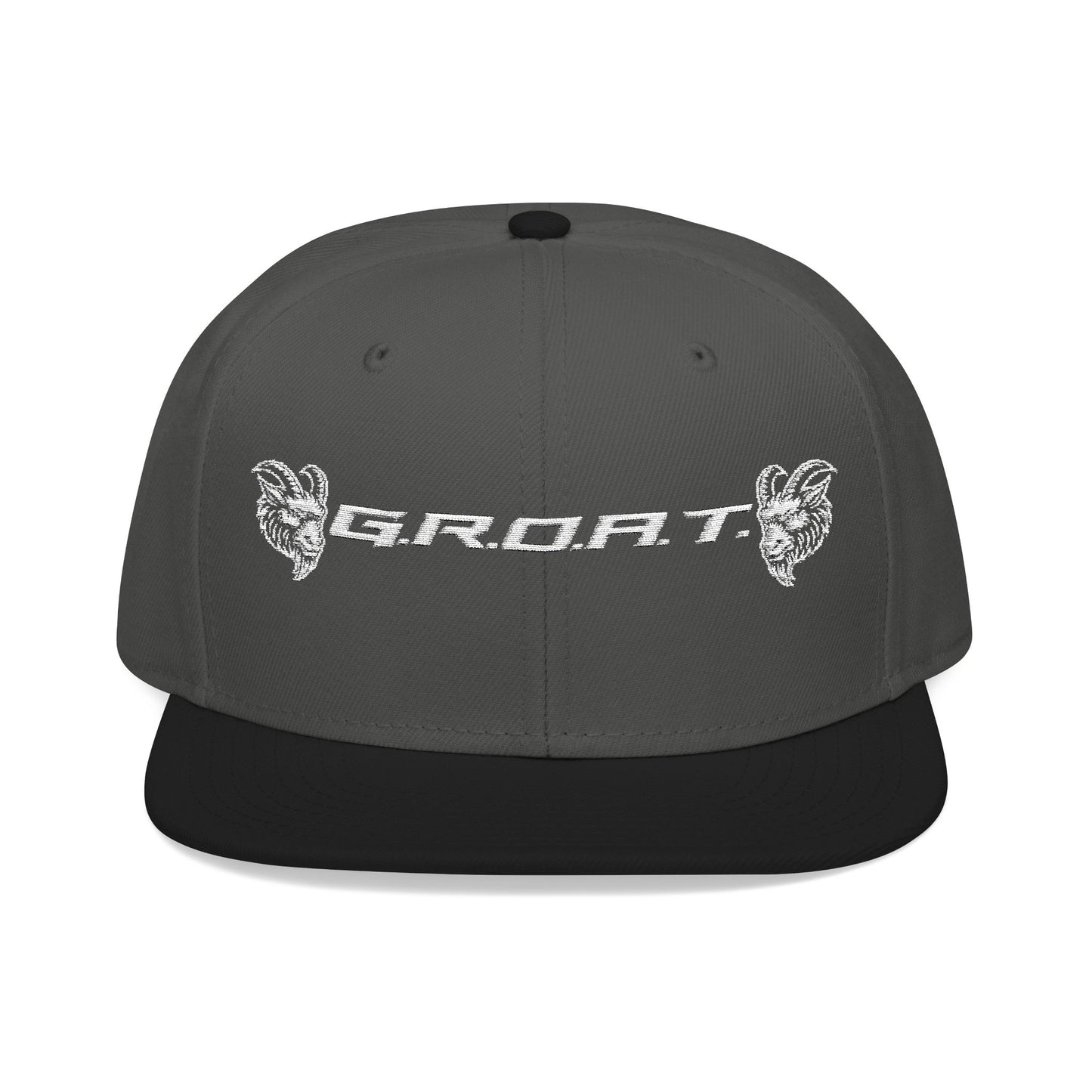 Snapback Cap - GROAT BRAND Flat Bill Cap Embroidery Design