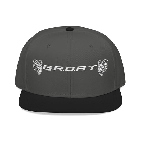 Snapback Cap - GROAT BRAND Flat Bill Cap Embroidery Design