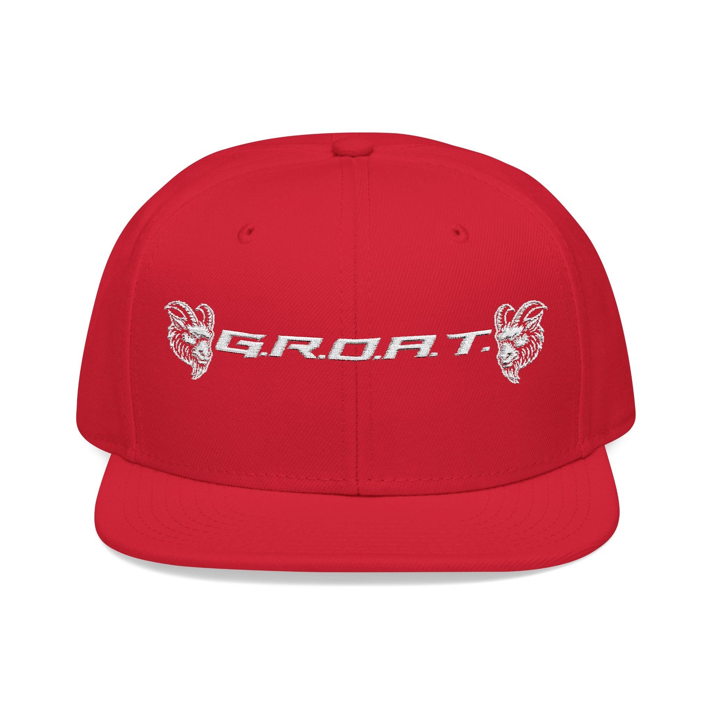 Snapback Cap - GROAT BRAND Flat Bill Cap Embroidery Design