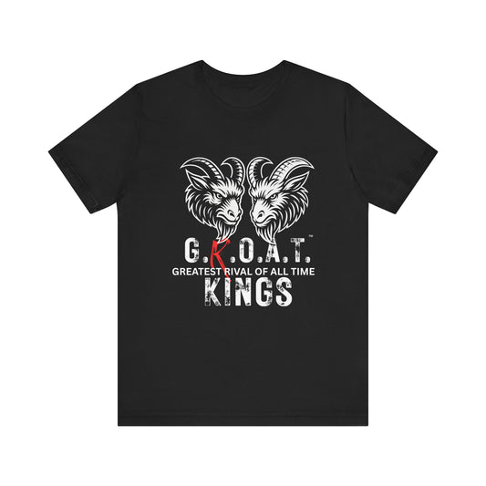 Unisex Jersey Tee - G.K.O.A.T. Kings, Graphic Tee for Sports Fans, Birthday Gift, Casual Wear, Motivational T-Shirt, Unisex Fashion