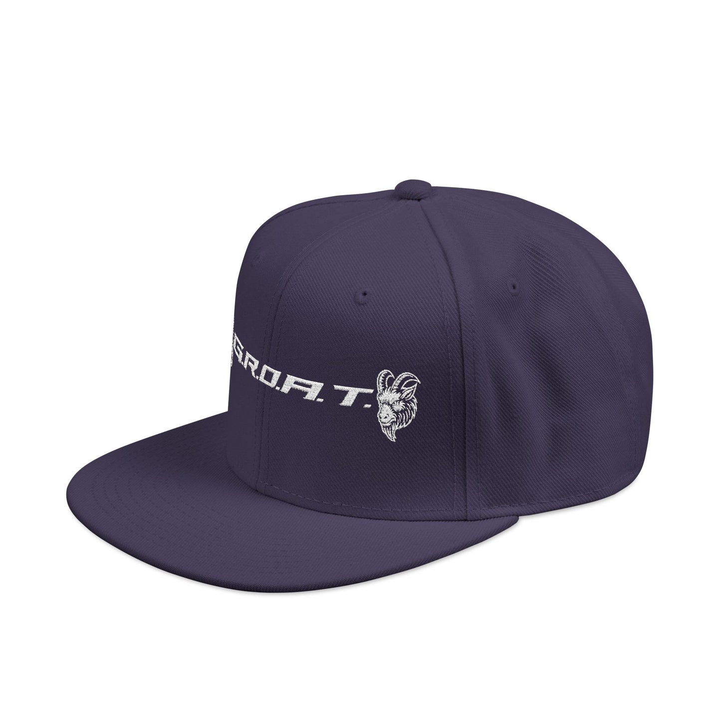 Snapback Cap - GROAT BRAND Flat Bill Cap Embroidery Design