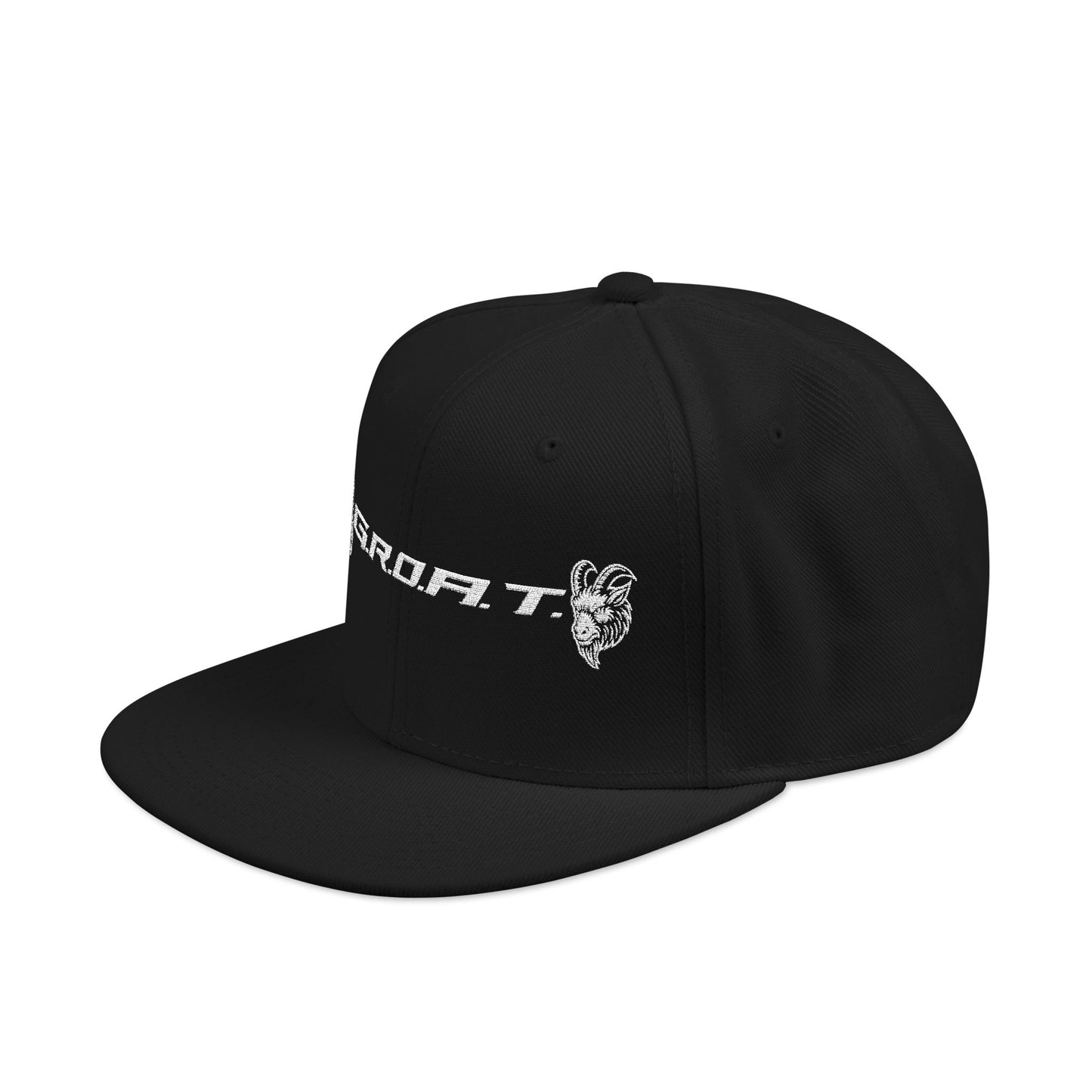 Snapback Cap - GROAT BRAND Flat Bill Cap Embroidery Design
