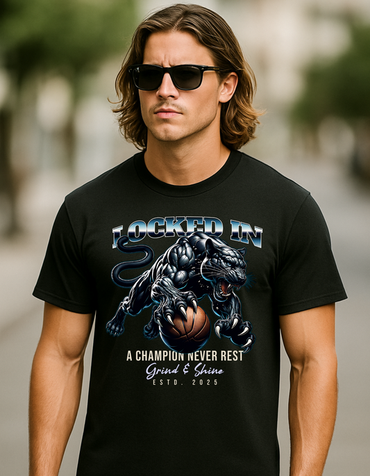 Locked in Panther - FRONT PRINT Gildan 75000 Hammer™ 7oz